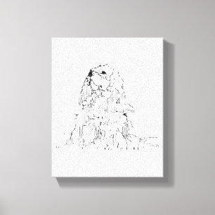 Cavalier King Charles Spaniel, Minimalist Art Canvas Print