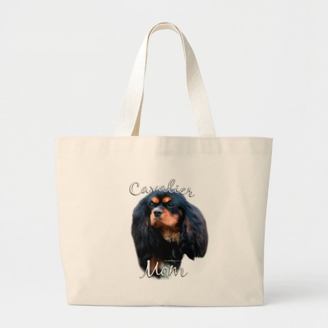 Cavalier King Charles Spaniel Mum 2 Large Tote Bag (Front)