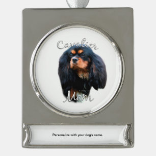Cavalier King Charles Spaniel Mum 2 Silver Plated Banner Ornament