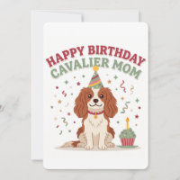 Cavalier King Charles Spaniel Mum Card