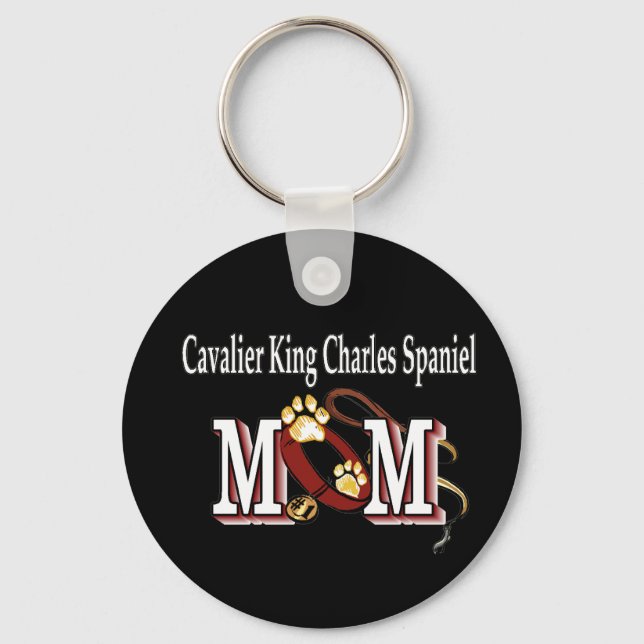 Cavalier King Charles Spaniel Mum Gifts Key Ring (Front)