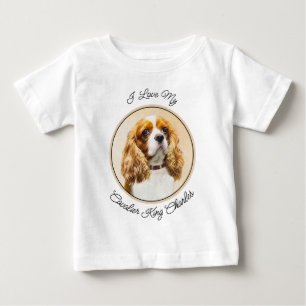 Cavalier King Charles Spaniel Original Painting Baby T-Shirt