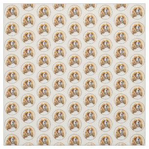 Cavalier King Charles Spaniel Original Painting Fabric