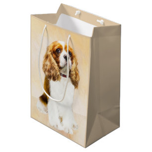 Cavalier King Charles Spaniel Original Painting Medium Gift Bag