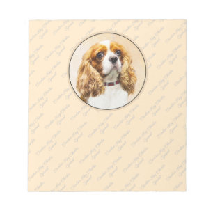 Cavalier King Charles Spaniel Original Painting Notepad