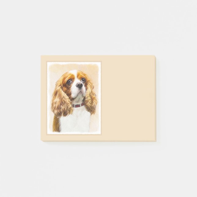 Cavalier King Charles Spaniel Original Painting Post-it Notes (Front)