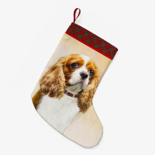 Cavalier King Charles Spaniel Original Painting Small Christmas Stocking