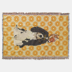 Cavalier King Charles Spaniel & Owl Throw Blanket