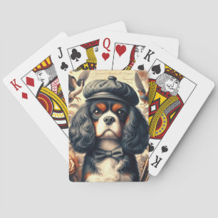 Cavalier King Charles Spaniel Painting Playing Cards