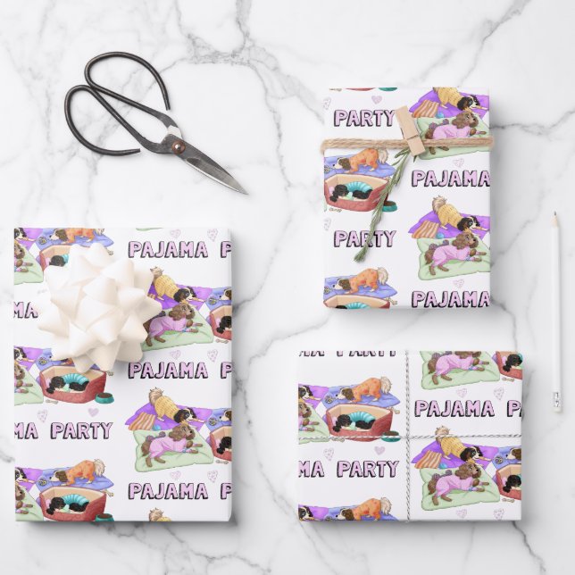 Cavalier King Charles Spaniel Pajama Party Paper (Front)