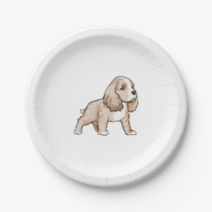 Cavalier King Charles Spaniel Paper Plate