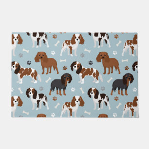 Cavalier King Charles Spaniel Paws and Bones Doormat