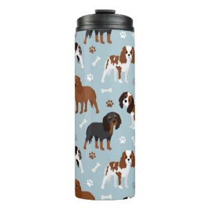 Cavalier King Charles Spaniel Paws and Bones Thermal Tumbler