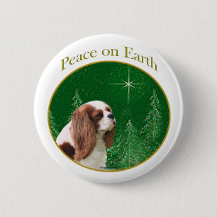 Cavalier King Charles Spaniel Peace 6 Cm Round Badge