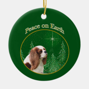 Cavalier King Charles Spaniel Peace Ceramic Tree Decoration