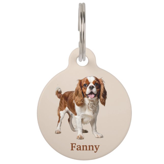 Cavalier King Charles Spaniel Personalise Pet Tag (Front)