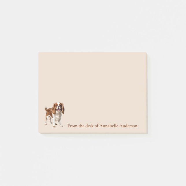 Cavalier King Charles Spaniel Personalise  Post-it Notes (Front)