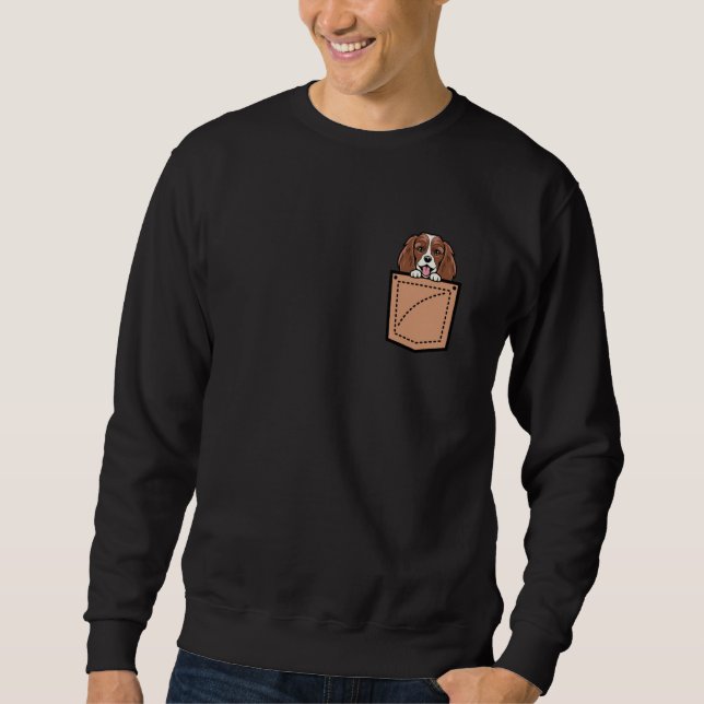 Cavalier King Charles Spaniel Pocket Dog Sweatshirt (Front)