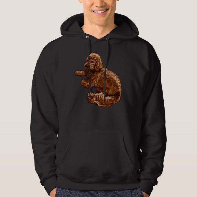 Cavalier King Charles Spaniel Poodle Cavapoo Puppy Hoodie (Front)
