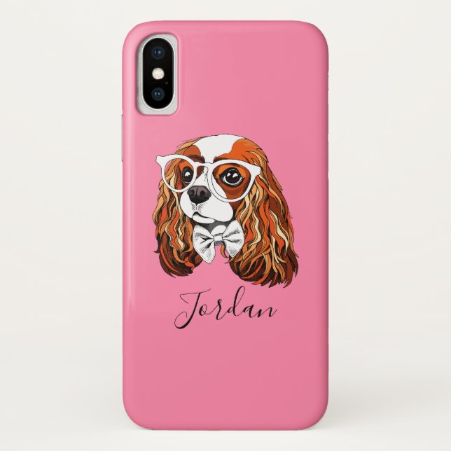 Cavalier King Charles Spaniel Portrait | Add Your  Case-Mate iPhone Case (Back)
