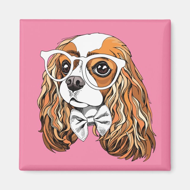 Cavalier King Charles Spaniel Portrait Magnet (Front)