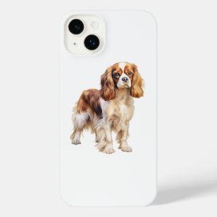 Cavalier King Charles Spaniel print Dog art print  iPhone 14 Plus Case