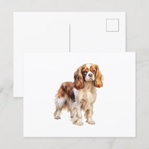 Cavalier King Charles Spaniel print Dog art print Postcard