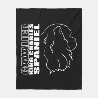 Cavalier King Charles Spaniel Profile dog mum Fleece Blanket