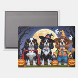 Cavalier King Charles Spaniel  Pumpkin Halloween Magnet