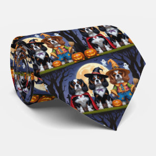 Cavalier King Charles Spaniel Pumpkin Halloween Tie