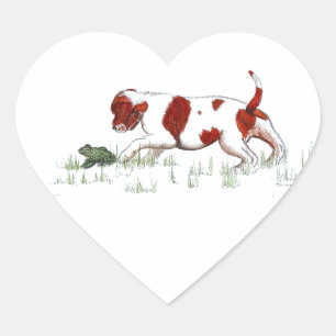 Cavalier King Charles Spaniel puppy CKC Heart Sticker