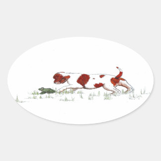 Cavalier King Charles Spaniel puppy CKC Oval Sticker