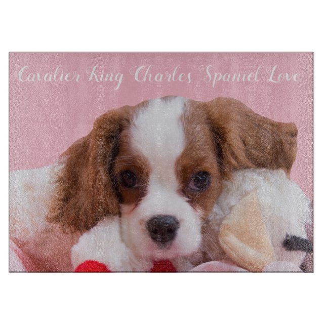 Cavalier King Charles Spaniel Puppy Cutting Board (Front)