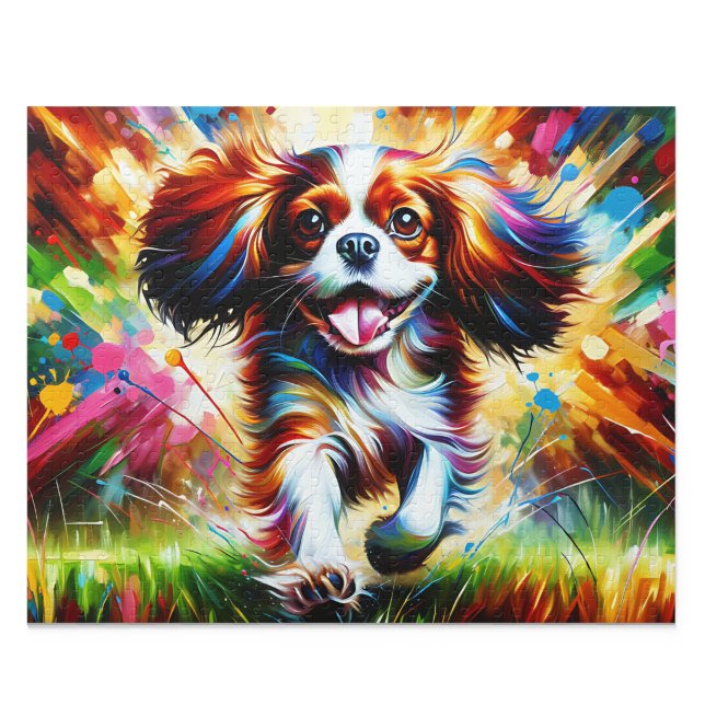 Cavalier King Charles Spaniel Puzzle: Blenheim Jigsaw Puzzle (Cavalier King Charles Spaniel Blenheim Dog Jigsaw Puzzle 500 Piece Acrylic Art New)