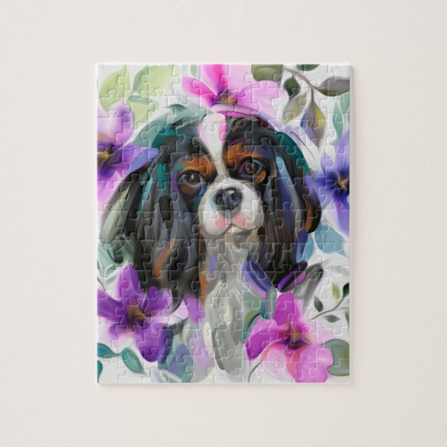 cavalier king charles spaniel PUZZLE | Tricolor (Vertical)
