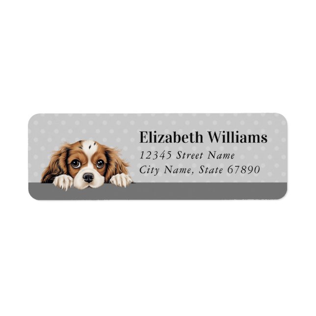 Cavalier King Charles Spaniel Return Address Label (Front)