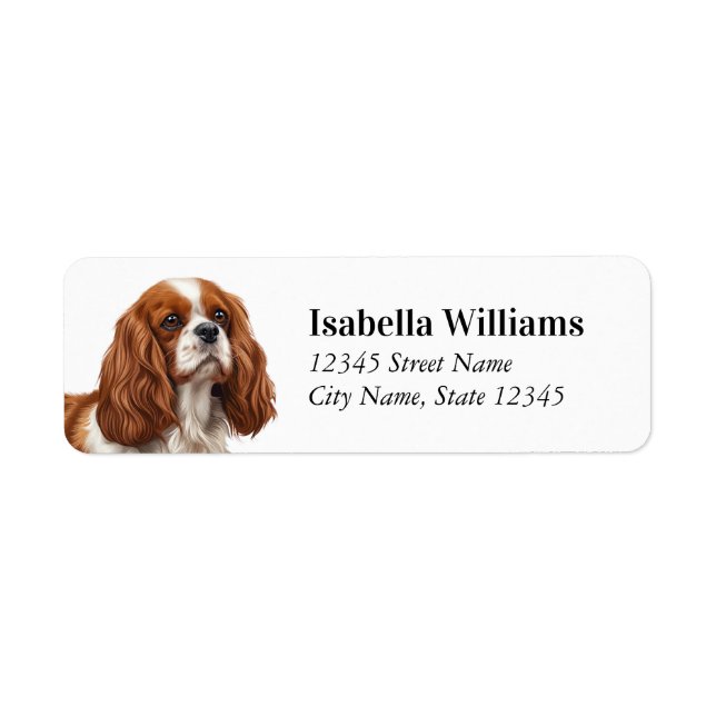 Cavalier King Charles Spaniel Return Address Label (Front)