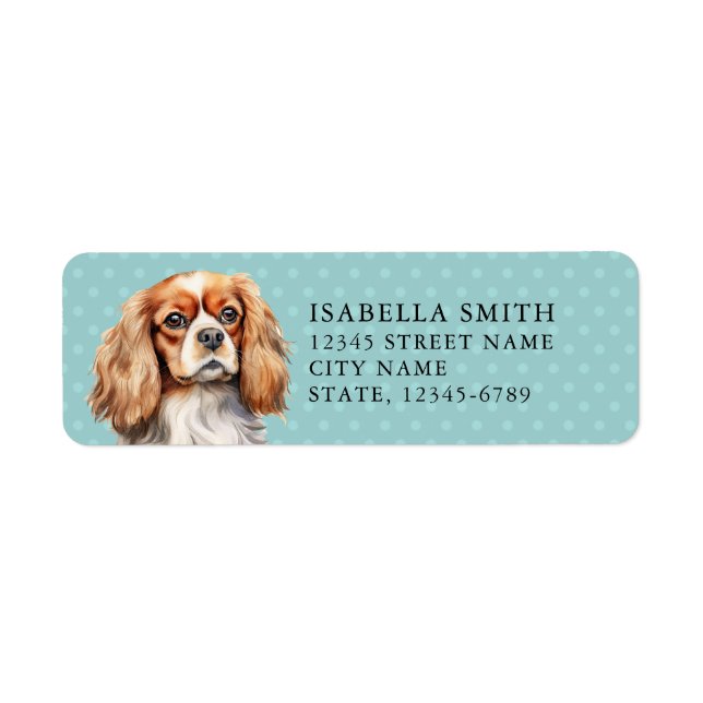Cavalier King Charles Spaniel Return Address Label (Front)
