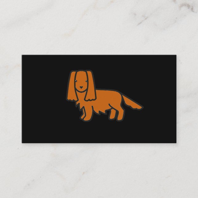 cavalier king charles spaniel ruby cartoon business card (Front)