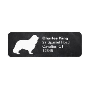 Cavalier King Charles Spaniel Silhouette Address