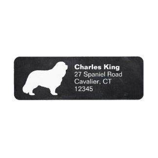 Cavalier King Charles Spaniel Silhouette Address