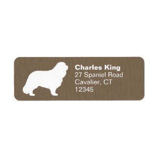 Cavalier King Charles Spaniel Silhouette Address