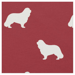 Cavalier King Charles Spaniel Silhouettes Pattern Fabric