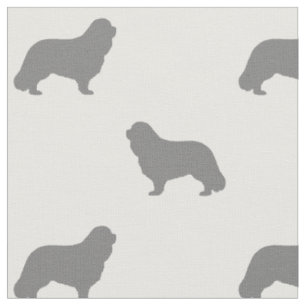 Cavalier King Charles Spaniel Silhouettes Pattern Fabric