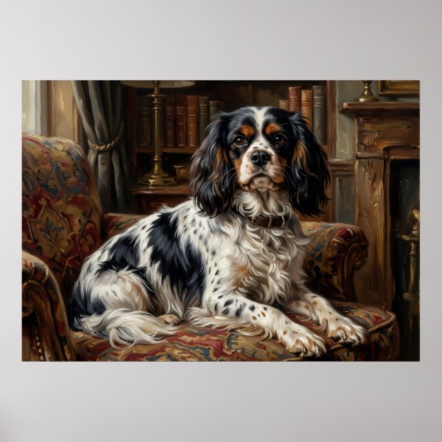 Cavalier King Charles Spaniel Sitting Room Poster  (Front)