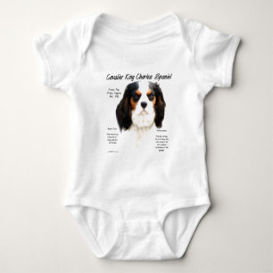 Cavalier King Charles Spaniel (tricolor) History Baby Bodysuit