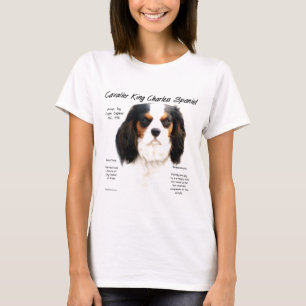 Cavalier King Charles Spaniel (tricolor) History T-Shirt