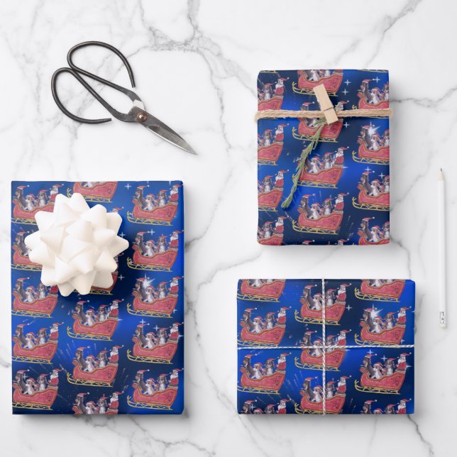 Cavalier King Charles Spaniel Winter Holiday   Wrapping Paper Sheet (Front)