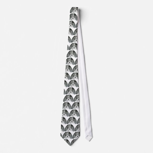 Cavalier King Charles Spaniel With Bone Tie (Front)