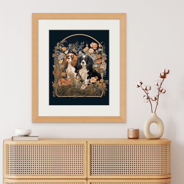 Cavalier King Charles Spaniels Antique Tapestry Poster (Creator Uploaded)